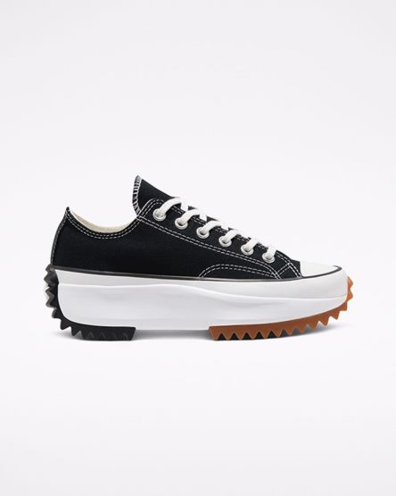 Pantofi Platforma Barbati Converse Run Star Hike Low Top Negrii Albi | RO CTEDQ081